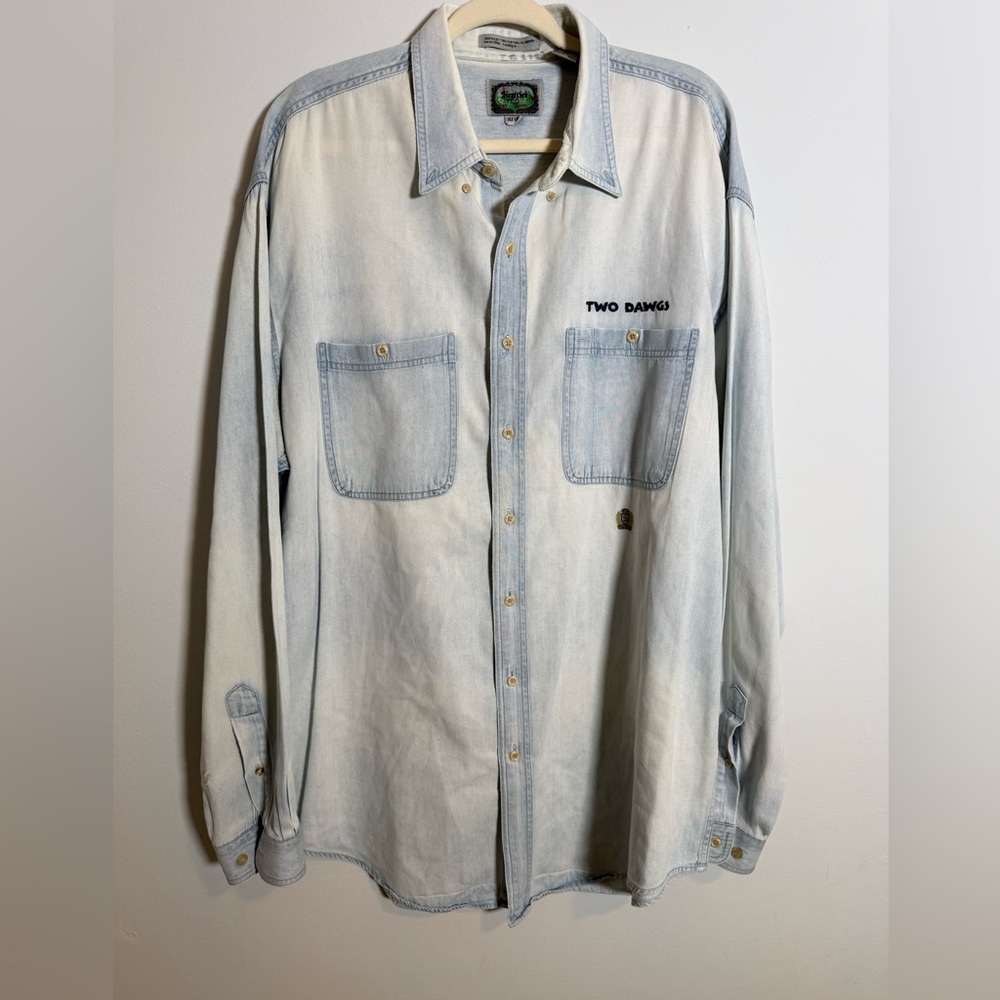 Vintage‎ Siegfried Embroidered Denim Custom Parrot Back Graphic 90s Tropical XLT